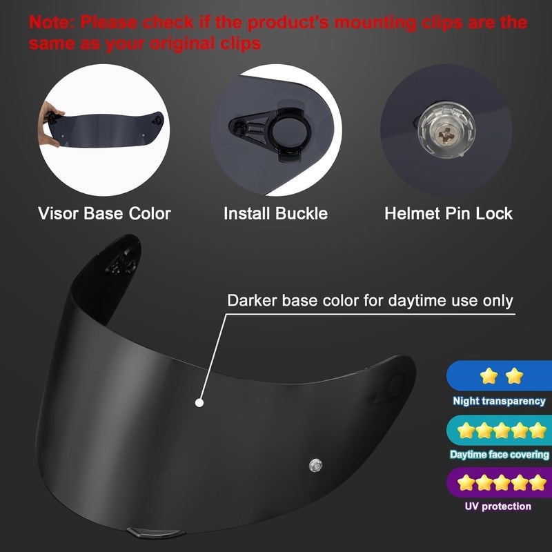 psler كاشف k1s - كاشف خوذة k1 كاشف k3sv المظلل استبدال درع الوجه k5 لـ k1 k1s k3sv k5، دخان عميق - Image 4